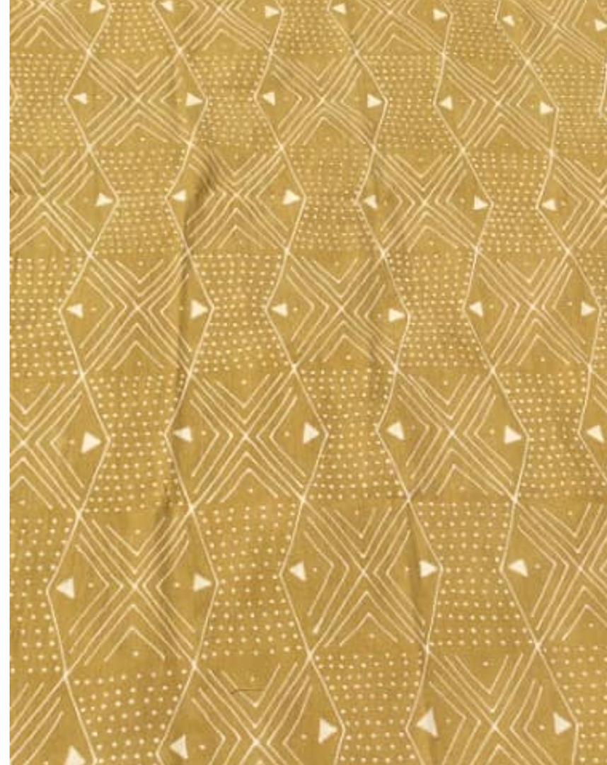 Bogolan Olive doré — motif bogolan Sabliers & points